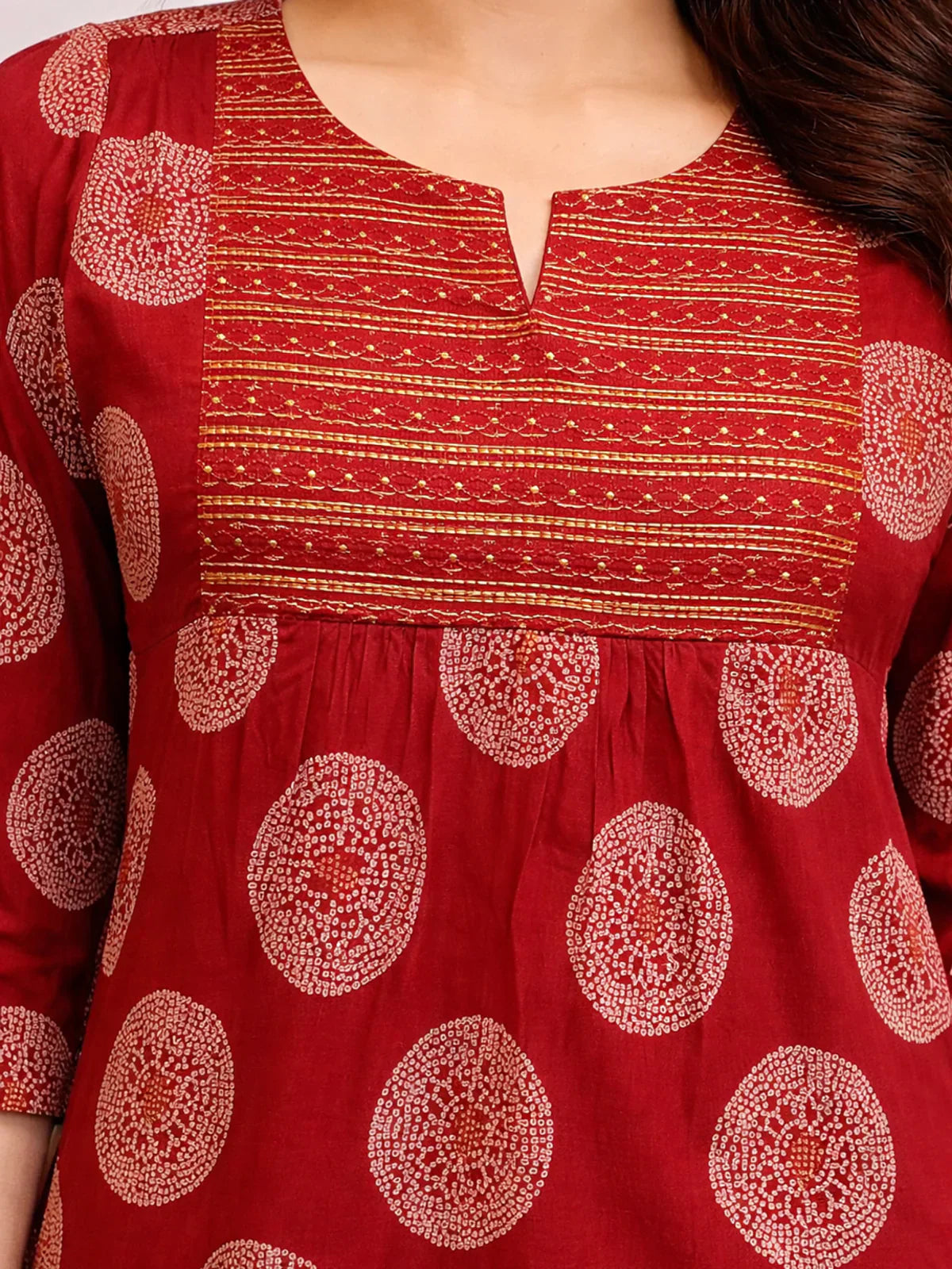 Rayon Embroidered A-Line Short Length Short Kurta