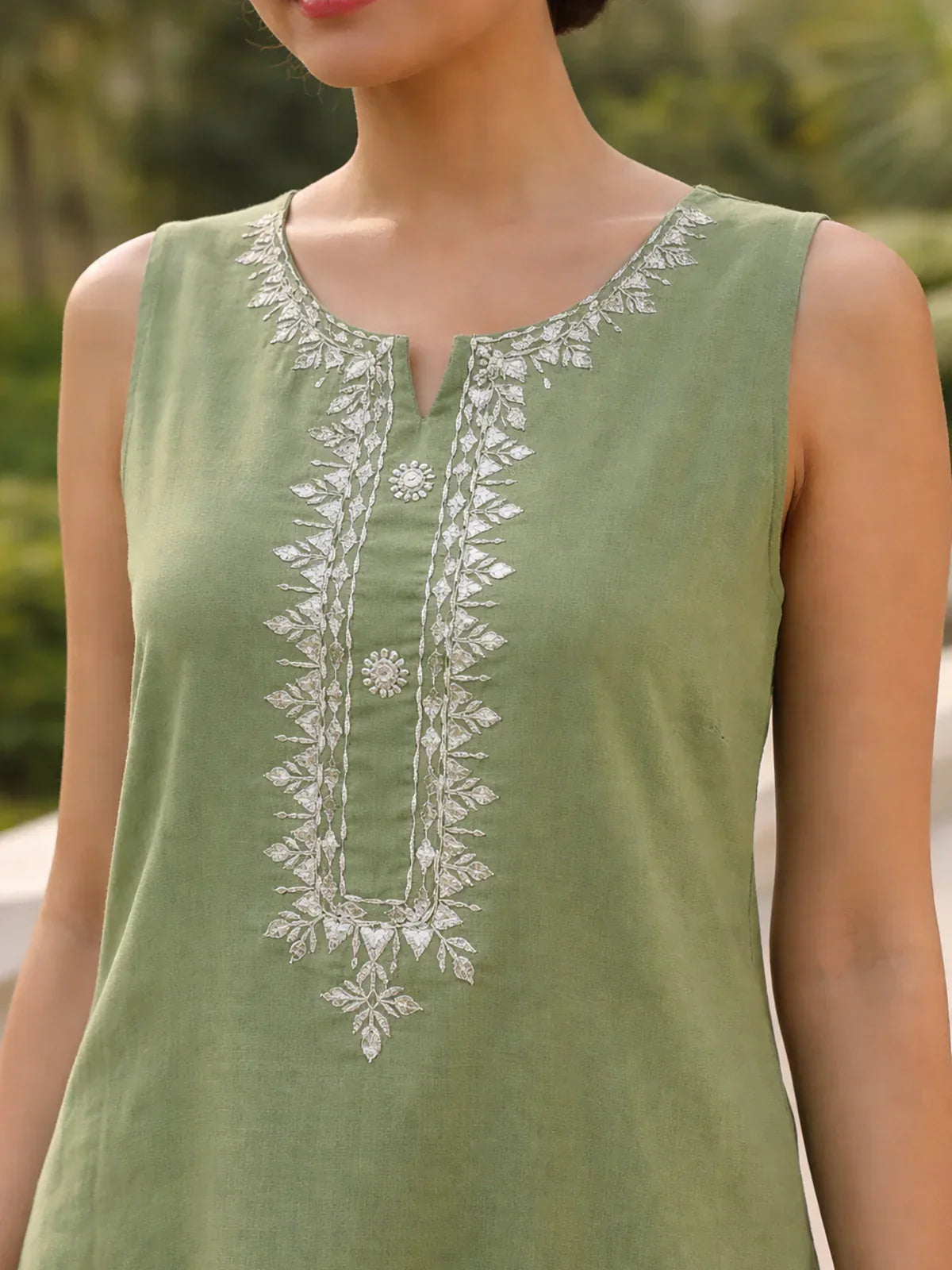 Poly Viscose Embroidered  Straight Calf Length Kurta with Pant